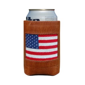 gift guide, blogger, pretty all around blog, leather can coozie, can holder, coozie, american flag