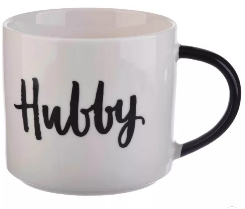 Hubby Black & White Coffee Mug