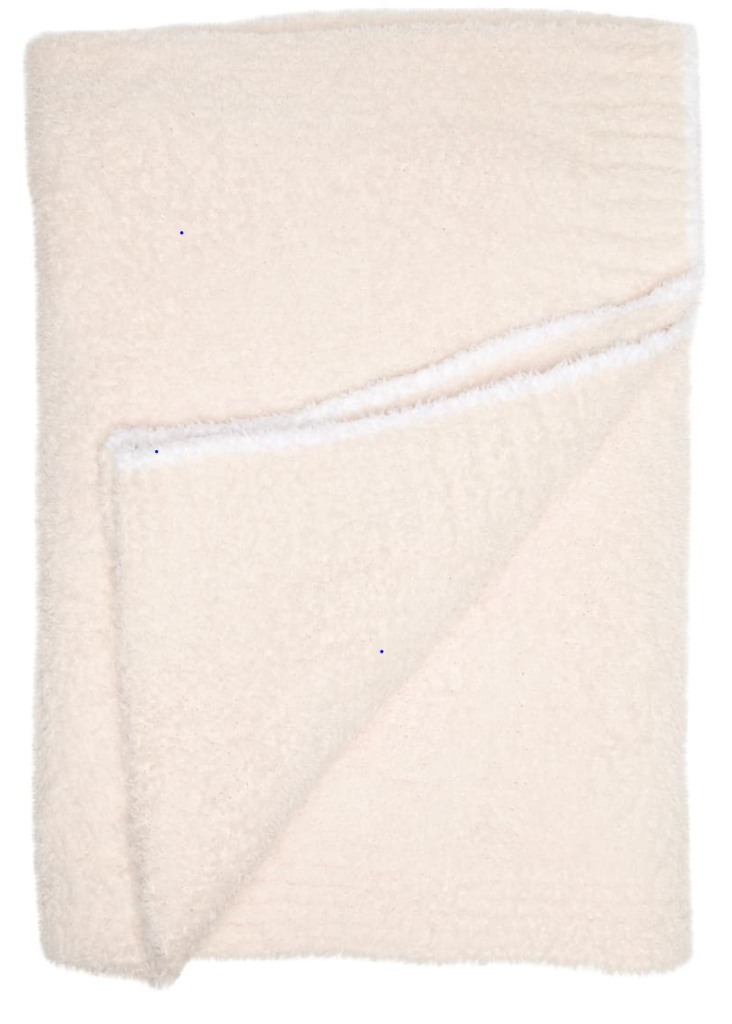 light pink cozy blanket